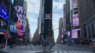 Times Square during the Covid-19 pandemic / Times Square durante a pandemia do novo corona virus