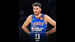 NBA December 2025 Western Conference Defensive Player of the Month Chet Holmgren Highlights
