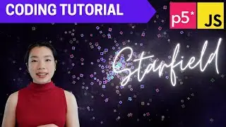 p5.js Coding Tutorial | Starfield Effect (Particle Systems 3D)