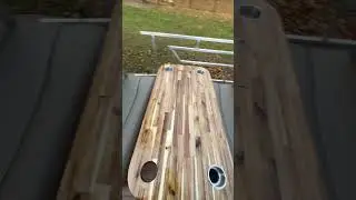 Epoxy boat table installed￼