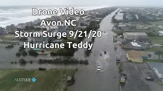 Drone Video Avon NC Hurricane Teddy Storm Surge