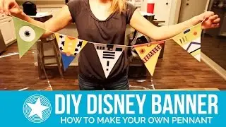 How to Make a DIY Pennant Banner with Disney Characters -- Includes FREE Printable Banners