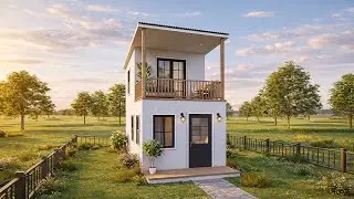 Tiny House 3x5m | A Minimal 2-Story Small Home with Balcony