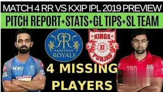 MATCH 04 KXLP VS RR MISSIN SOME PLAYER AND BEST PLAYING XI UPDATE