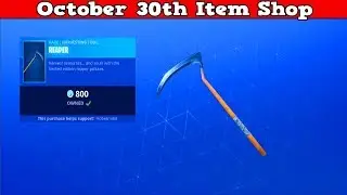 Fortnite Item Shop (October 30) | The REAPER PICKAXE Is Back Again...