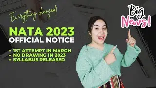 NATA 2023 Details Released | Biggest Update | NATA 2023 1st attempt in March | Syllabus released