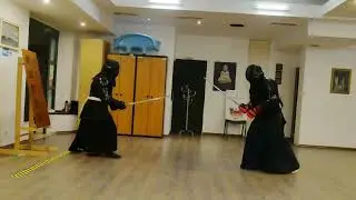Sparing Kenjutsu (stalowa katana + zbroja)  - Bartek VS Jarek