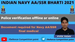 Navy AA/SSR document required 2021|document required for navy aa ssr final medical 2021|Vivek Yadav