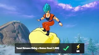 Easy Method to Complete Travel Distance Riding a Nimbus Cloud - Fortnite Dragon Ball Quests