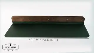 Floating metal flower shelf for living room with round corners