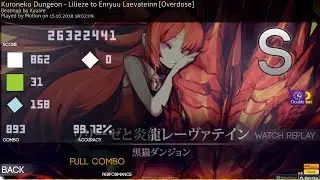 osu!catch | Motion 🇰🇷 | Kuroneko Dungeon - Lilieze... [Overdose] +HD,DT | 99.72% FC #9 869pp