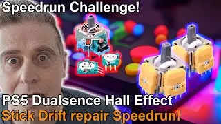 PS5 Dualsense controller stick drift fix with Hall effect joysticks! speed run challenge!