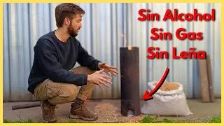🔥 Tutorial como hacer Fogon de aserr&iacute;n SIN LE&Ntilde;A para cocinar y calentar ambientes. MUY SIMPLE.