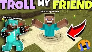 TROLL MY FRIEND 😂*Gone Wrong 😭 in Minecraft 🔥 BadSword Gaming
