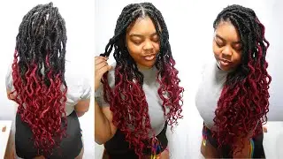 SUPER QUICK Boho Locs beginners tutorial ❤️  faux wavy curly red ombre Amazon individual crochet