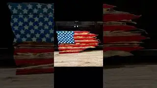American flag made from pallet wood