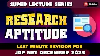 Confused Till Now? This Research Aptitude Lecture Can Save Your JRF Attempt | NET Paper-1