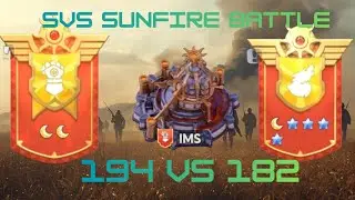 194 vs 182 Sunfire Battle, Dominating the Battle 🔥| SvS Battle Phase | Whiteout Survival 