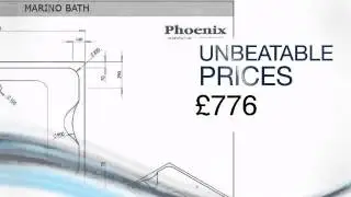 Phoenix Marino Luxury Rectangle Inset Bath 1950mm  x 1350mm - jtspas.co.uk