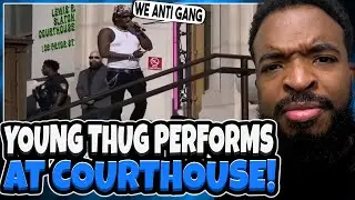Young Thug Free Performance At County Courthouse Preaching NON-VIOLENCE!