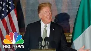 Trump Participates In Shamrock Bowl Presentation By Irish PM Leo Varadkar | NBC News