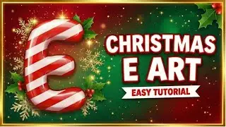 Alphabet Christmas Candy Style Letter E Drawing 🍭 | Vinay Sketchbook tutorial 
