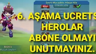 Beatrix  Lords Mobile  sınırlı m&uuml;cadele  Limited challenge F2P Altıncı aşama k&uuml;&ccedil;&uuml;k şeytan