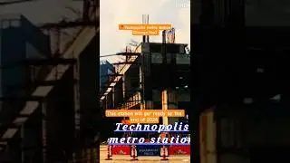 Trains of India Technopolis Metro Station #orangelinemetro #kolkatametro #shorts #foryou