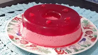 SOBREMESA COM GELATINA COM 2 INGREDIENTES - FÁCIL E DELICIOSA