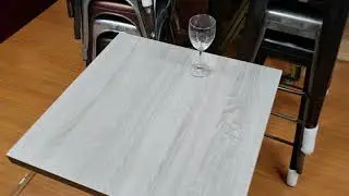 Gray Wood Grain Indoor Laminate Restaurant Table Top - TableBaseDepot.com