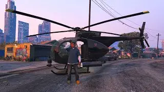 Franklin Flying Helicopter for the First Time in City #gta5
