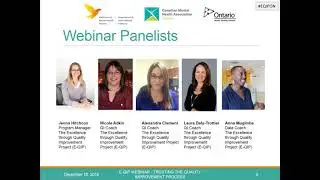 Trusting the Quality Improvement process in community mental health and addiction