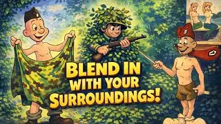 A Lecture on Camouflage | Classic Military Cartoon