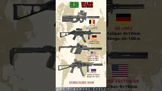 SMG Wars: P90 &rarr; UMP9 &rarr; Vector G2 &rarr; PPK-20 🇧🇪🇩🇪🇺🇸🇷🇺 #shorts  #subscribe #history #germany  #army