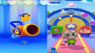 Talking Tom Blast Park Park tour RUNNING GAME GAMEPLAY walkthrough Runner Handcam GAMINGTV