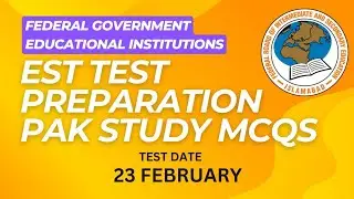 FGEI EST Jobs Test 2025 pak study Preperartion | Fgei est pak study mcqs | EST pak study Paper 2025