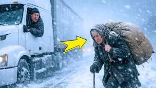 ДАЛЬНОБОЙЩИК ПОДОБРАЛ СТАРУШКУ С ТЯЖЕЛЫМ МЕШКОМ. ОНА ДАЛА ЕМУ КОНВЕРТ... ПРОЧИТАВ, ОН РАЗВЕРНУЛ ФУРУ