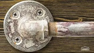 Painting Metal Pipes: Valspar Distressed Finish