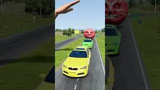 Big & Small Cars vs Giant Hand Slap - BeamNG.drive