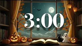 3 Minute Fall Halloween Timer &ndash; Fun, Magical Music & Cute Autumn October | Focus, Classroom, Study