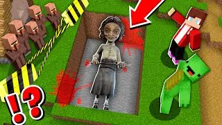 JJ and Mikey Found Buried TEACHER LITTLE NIGHTMARES 3 in Minecraft! - Maizen