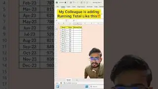 Don't find Running Total in Excel‼️Instead Use Wonderful Trick #exceltips #exceltricks #excel #short