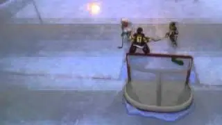 NHL slapshot - goalie scores goal