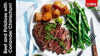 Beef and Potatoes with Coriander Chimichurri