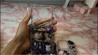 ASMR Making a Custom Samsung Galaxy Z Flip 7 Junk Phone Case 💜 Kawaii Bling & Rhinestones