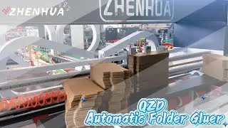 QZD High Speed Automatic Folding Gluing Machine For Slotting Corrugated Carton Box