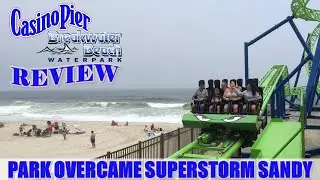 Обзор пирса казино в парке развлечений Seaside Heights Boardwalk | Парк преодолел ураган «Сэнди»