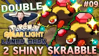 INSANE DOUBLE SHINY SKRABBLE REACTION!! ✪ Pok&eacute;mon Solar Light & Lunar Dark SHINY! #09