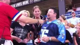 Randall Godfrey sings take me out to the ball game