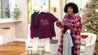 Candace Cameron Bure Short-Sleeve Holiday Graphic Tee on QVC